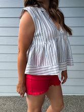 Load image into Gallery viewer, Woven Stripe Blouse