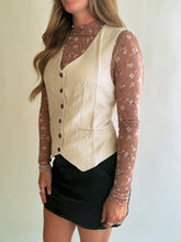 Load image into Gallery viewer, Button Down Linen Vest in Cream