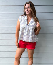 Load image into Gallery viewer, Woven Stripe Blouse