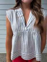 Load image into Gallery viewer, Woven Stripe Blouse