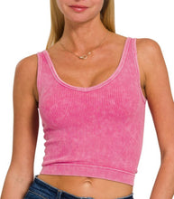 Load image into Gallery viewer, Two Way Ribbed Crop Top
