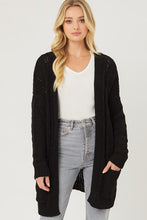 Load image into Gallery viewer, Chenille Cable Knit Oversized Open Front Cardigan
