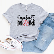 Load image into Gallery viewer, Baseball Mom With Ball Short Sleeve Graphic Tee
