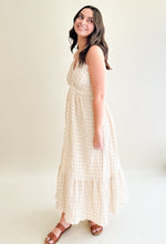Load image into Gallery viewer, Windowpane Crinkle Maxi Dress

