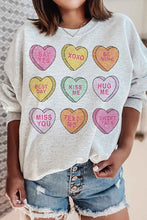 Load image into Gallery viewer, VALENTINE CANDY GRAPHIC SWEATSHIRT
