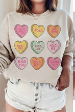 Load image into Gallery viewer, VALENTINE CANDY GRAPHIC SWEATSHIRT
