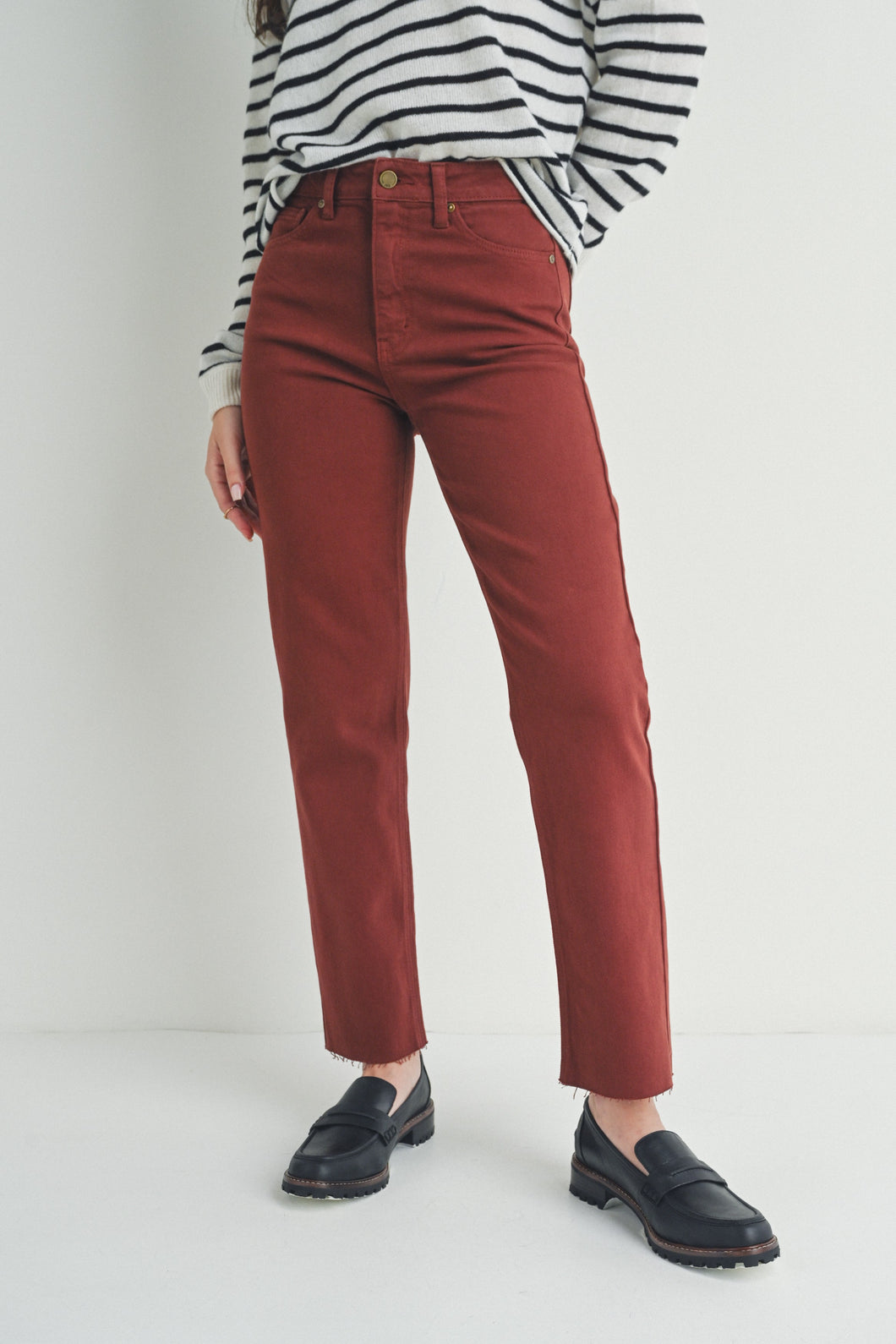 Evie Brick Red Jeans