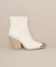 Load image into Gallery viewer, OASIS SOCIETY Zion - Bootie with Etched Metal Toe
