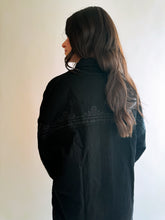 Load image into Gallery viewer, Embroidered Black Denim Shacket
