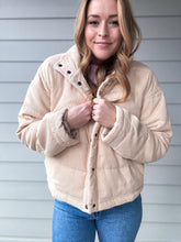 Load image into Gallery viewer, Corduroy Puffer Coat
