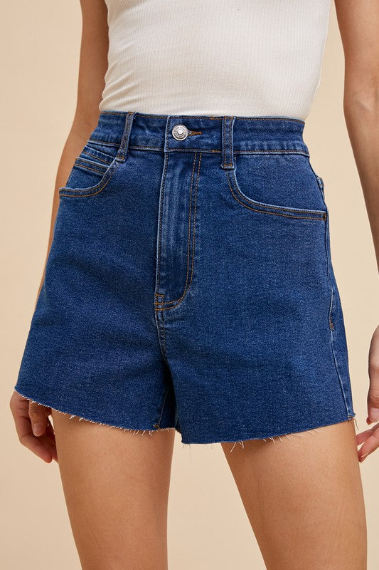 Stretch High Waist Denim Shorts