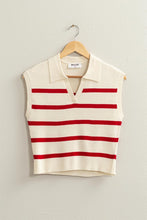 Load image into Gallery viewer, Striped Polo Vest
