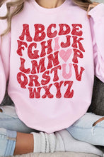 Load image into Gallery viewer, ABCD I LOVE YOU VALENTINES GRAPHIC SWEATSHIRT
