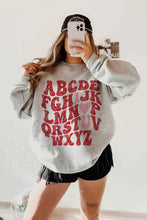 Load image into Gallery viewer, ABCD I LOVE YOU VALENTINES GRAPHIC SWEATSHIRT
