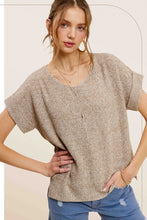 Load image into Gallery viewer, Soft Lightweight V-Neck Short Sleeve Sweater Top
