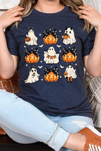 Load image into Gallery viewer, Cute Ghost Fall Pumpkin Halloween Graphic Tee
