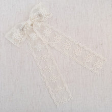 Load image into Gallery viewer, French Lace Sheer Bow Hair Clip
