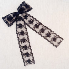 Load image into Gallery viewer, French Lace Sheer Bow Hair Clip
