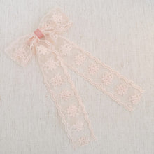 Load image into Gallery viewer, French Lace Sheer Bow Hair Clip
