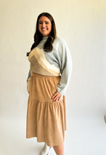 Load image into Gallery viewer, Suede Tiered Skirt
