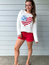 Load image into Gallery viewer, Flag Heart Lightweight Sweater
