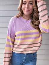 Load image into Gallery viewer, Text Me Multi Stripe Sweater
