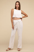 Load image into Gallery viewer, D-Linen Blended Top and Pants Set
