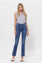 Load image into Gallery viewer, Stretch Mid-Rise Straight Leg w/ Button Up
