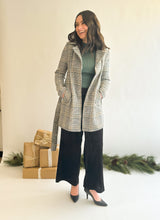 Load image into Gallery viewer, Luxe Plaid Belted Coat
