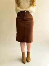 Load image into Gallery viewer, Espresso High Rise Midi Skirt
