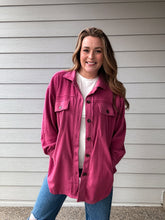 Load image into Gallery viewer, Maxine Button Down Fleece Jacket in Pink
