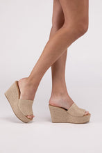 Load image into Gallery viewer, Espadrille Wedge Platform Heels
