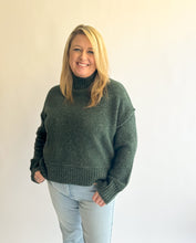 Load image into Gallery viewer, Evergreen Mock Neck Sweater
