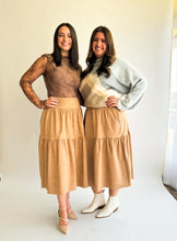 Load image into Gallery viewer, Suede Tiered Skirt
