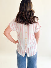 Load image into Gallery viewer, Button Back Striped Blouse
