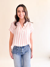 Load image into Gallery viewer, Button Back Striped Blouse
