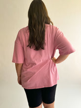 Load image into Gallery viewer, Mineral Wash Boyfriend Tee in Dahlia
