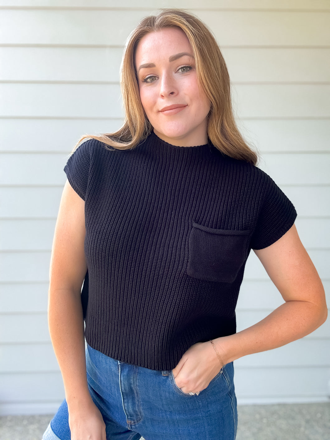 Annie Cropped Sweater Tee