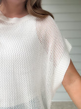 Load image into Gallery viewer, Open Knit Top in White
