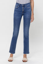 Load image into Gallery viewer, Stretch Mid-Rise Straight Leg w/ Button Up
