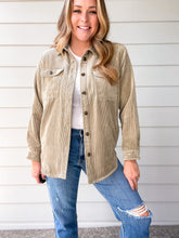 Load image into Gallery viewer, Fleece Lined Shacket in Sage
