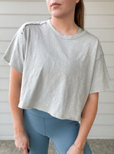 Load image into Gallery viewer, Cotton Crop Tee in Sea Grey
