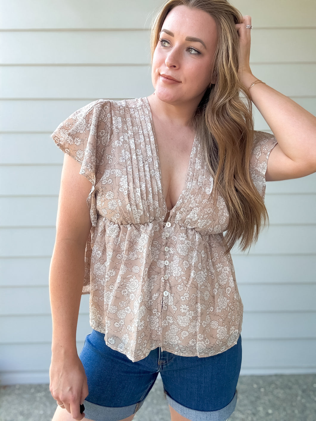 Flora Drape Blouse