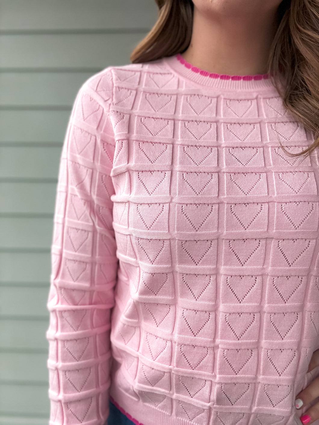 Sweet Hearts Contrast Sweater