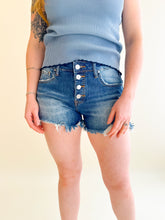 Load image into Gallery viewer, Shark Bite Destroyed Denim Shorts
