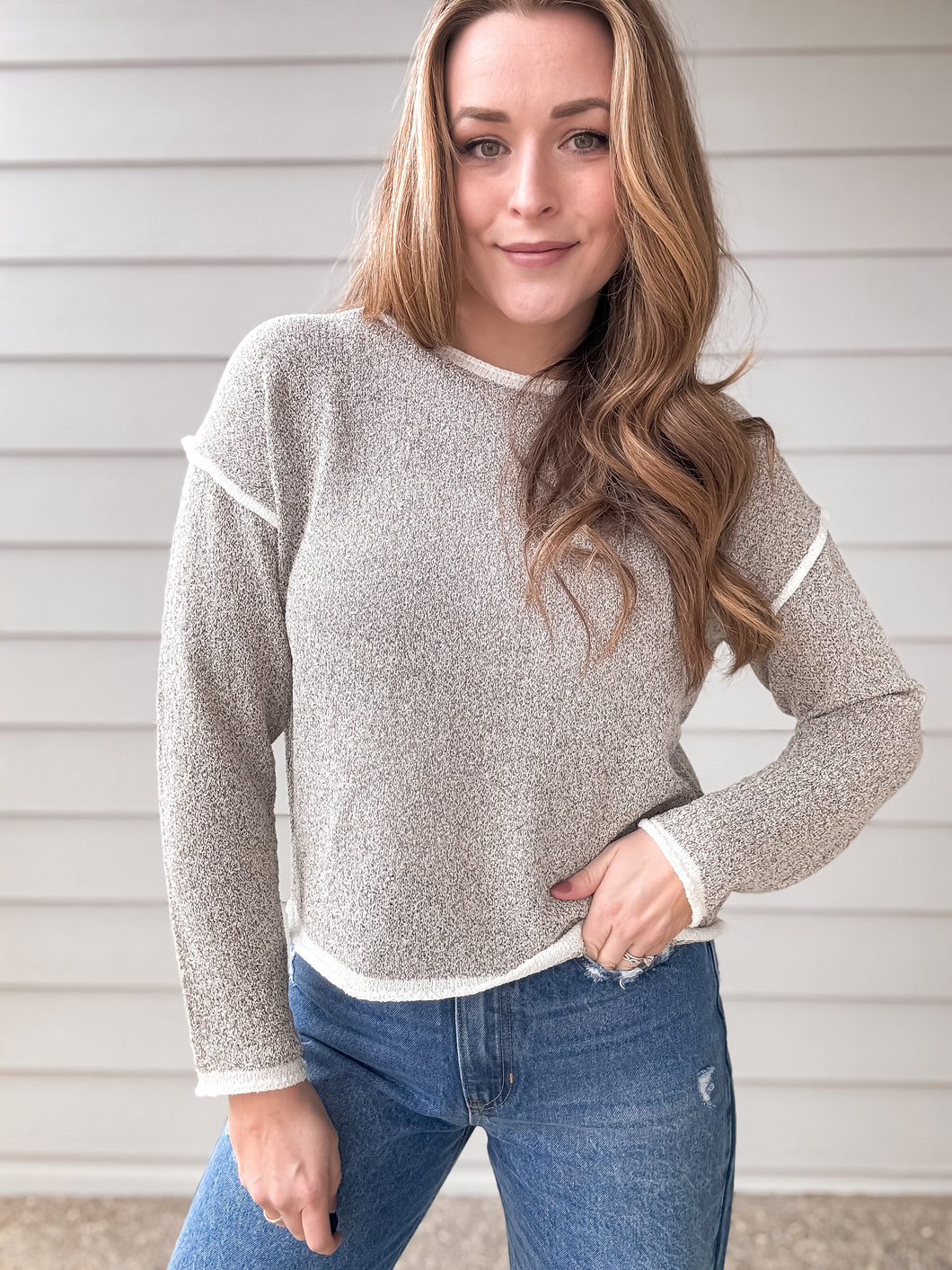 Heather Grey Lightweight Sweater