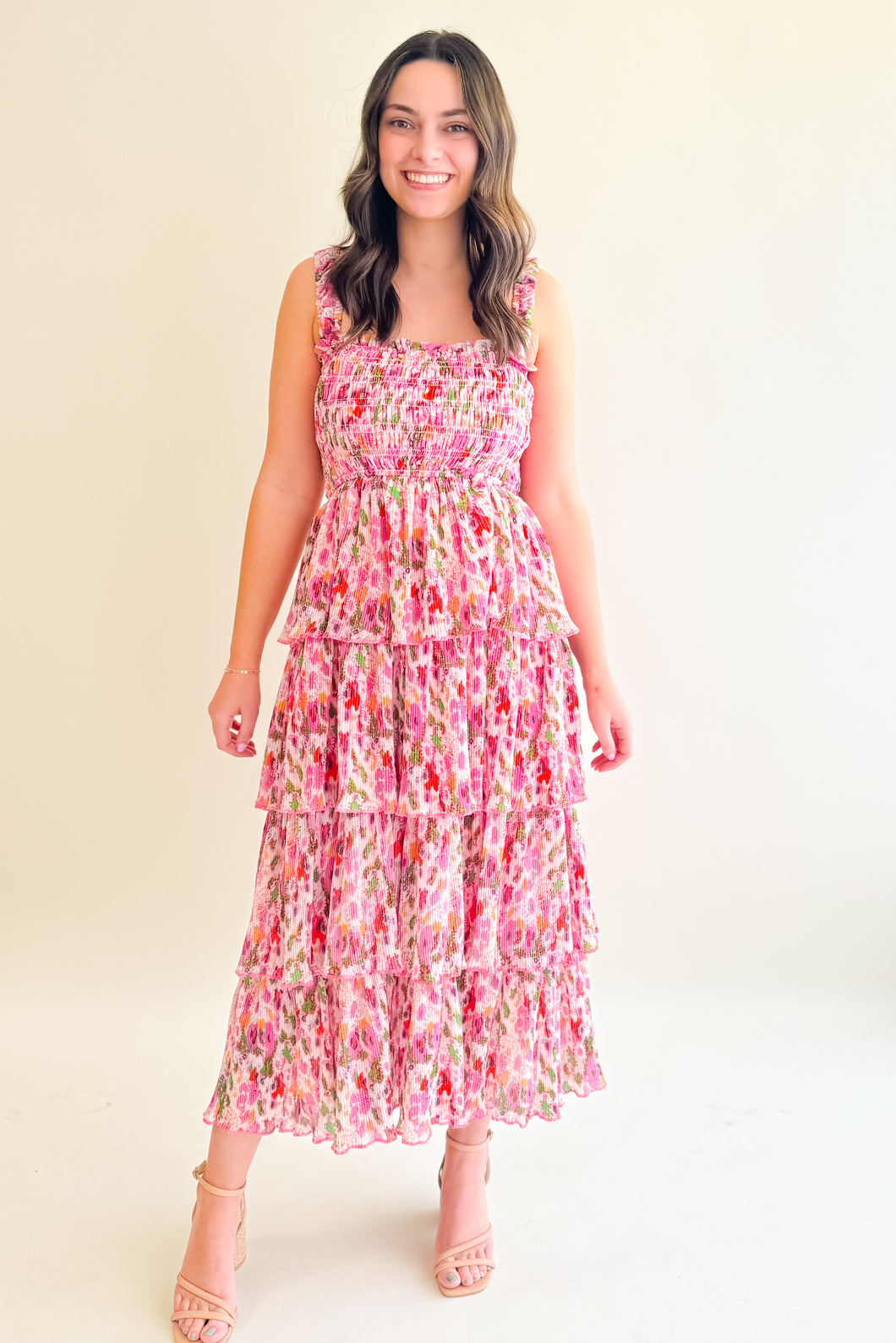 Floral Flowy Tiered Dress