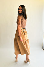 Load image into Gallery viewer, Suede Tiered Skirt
