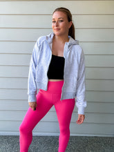 Load image into Gallery viewer, Essential Solid High Waist Leggings in Electric Pink
