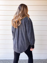 Load image into Gallery viewer, Maxine Button Down Fleece Jacket in Charcoal
